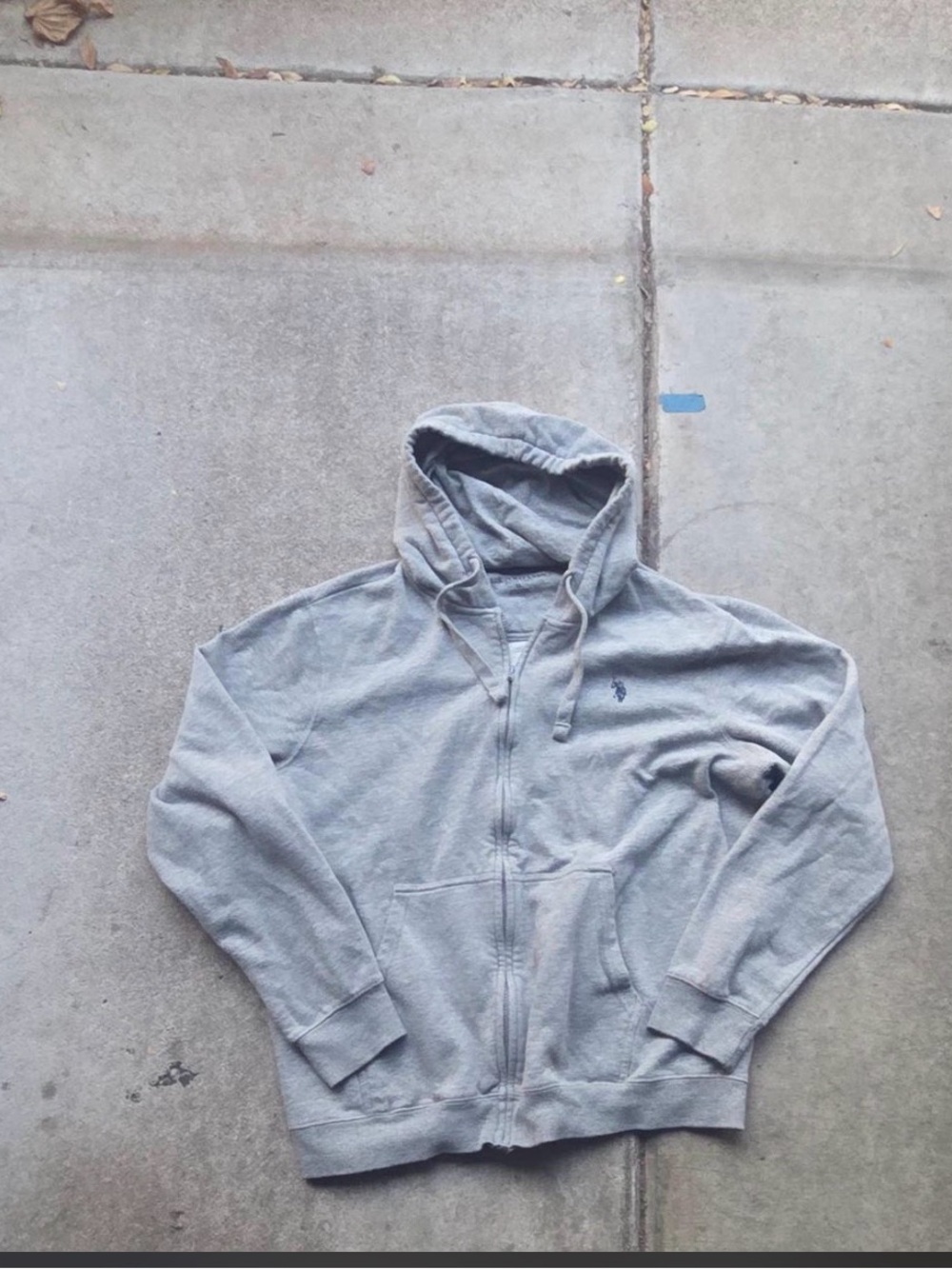 Polo assassin Light Gray Full-Zip Hooded Sweatshirt xl